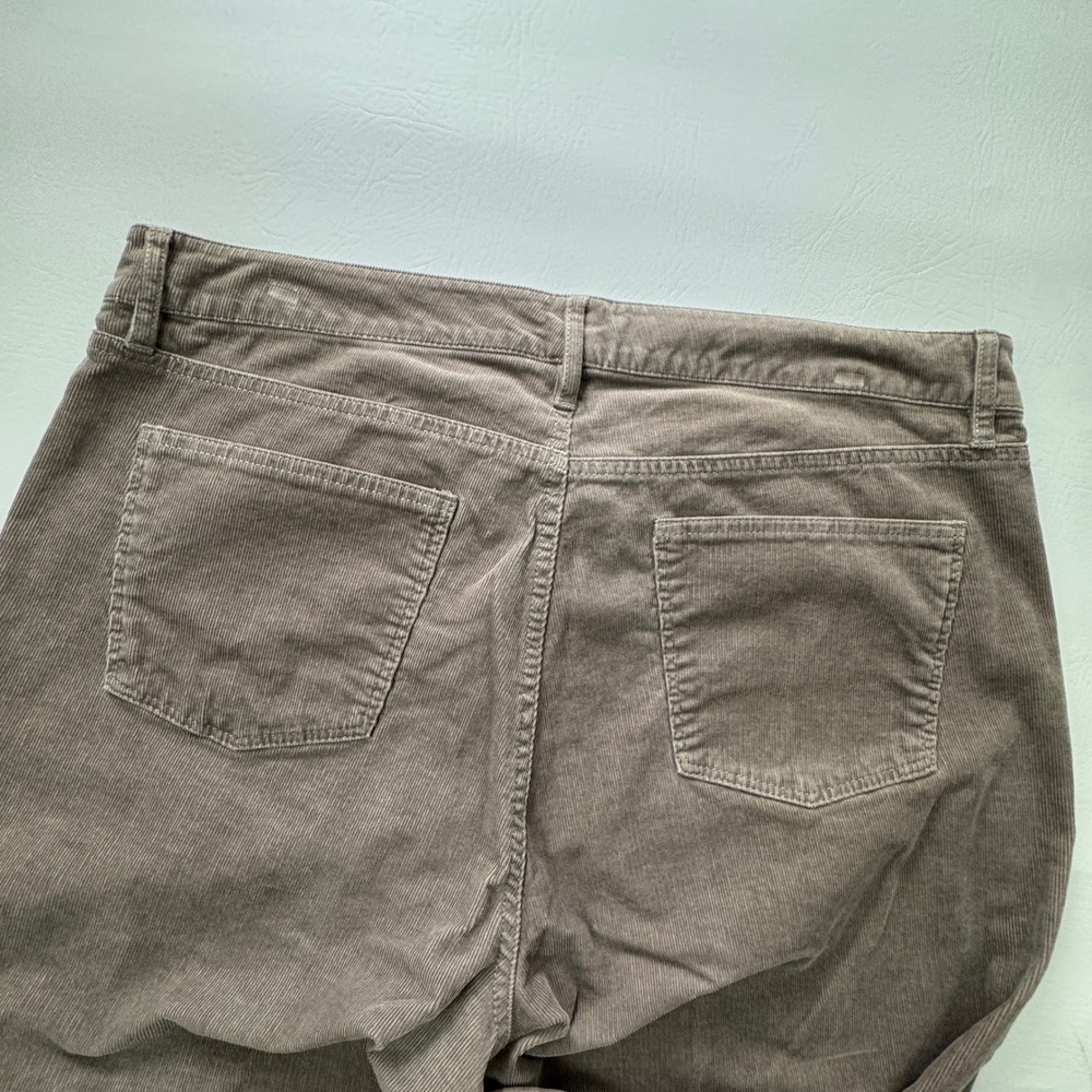 Talbots Flawless Five-Pocket Corduroy Pants Taupe Brown Straight Curvy 16 Petite - Picture 5 of 12